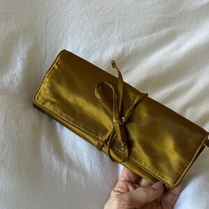 J. Crew Satin Gold Women's Jewellery Travel Pouch